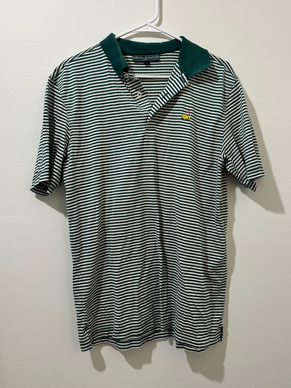 Masters Green Collar Striped Polo Shirt
